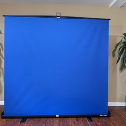 RAUBAY Portable Blue Screen Backdrop – Pull-Up, 