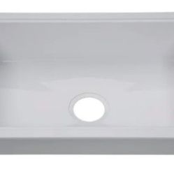 Lippert RV Single Kitchen Galley Sink - 25" X 17" X 6.6" White ABS Plastic