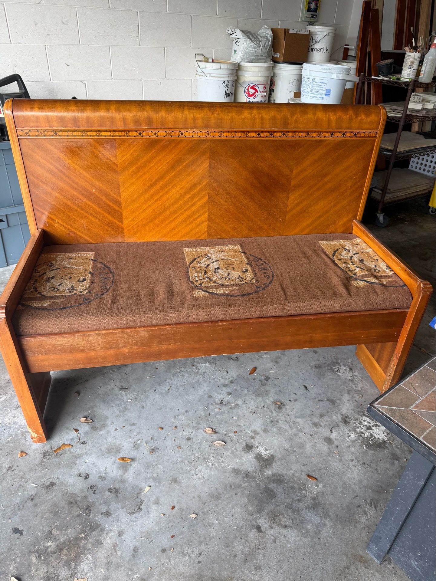 Vintage bed/made into bench.