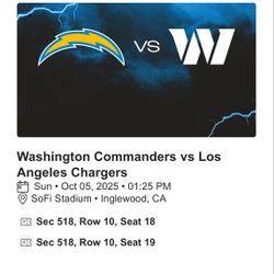 Charger Tickets October 5th 