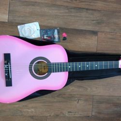 Pink 38" Acoustic Guitar - Beginner