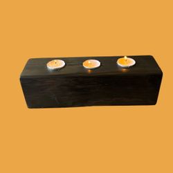 wood candle holder