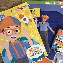 Blippi Halloween Costume 3T-4T, Coloring Book And Stickers