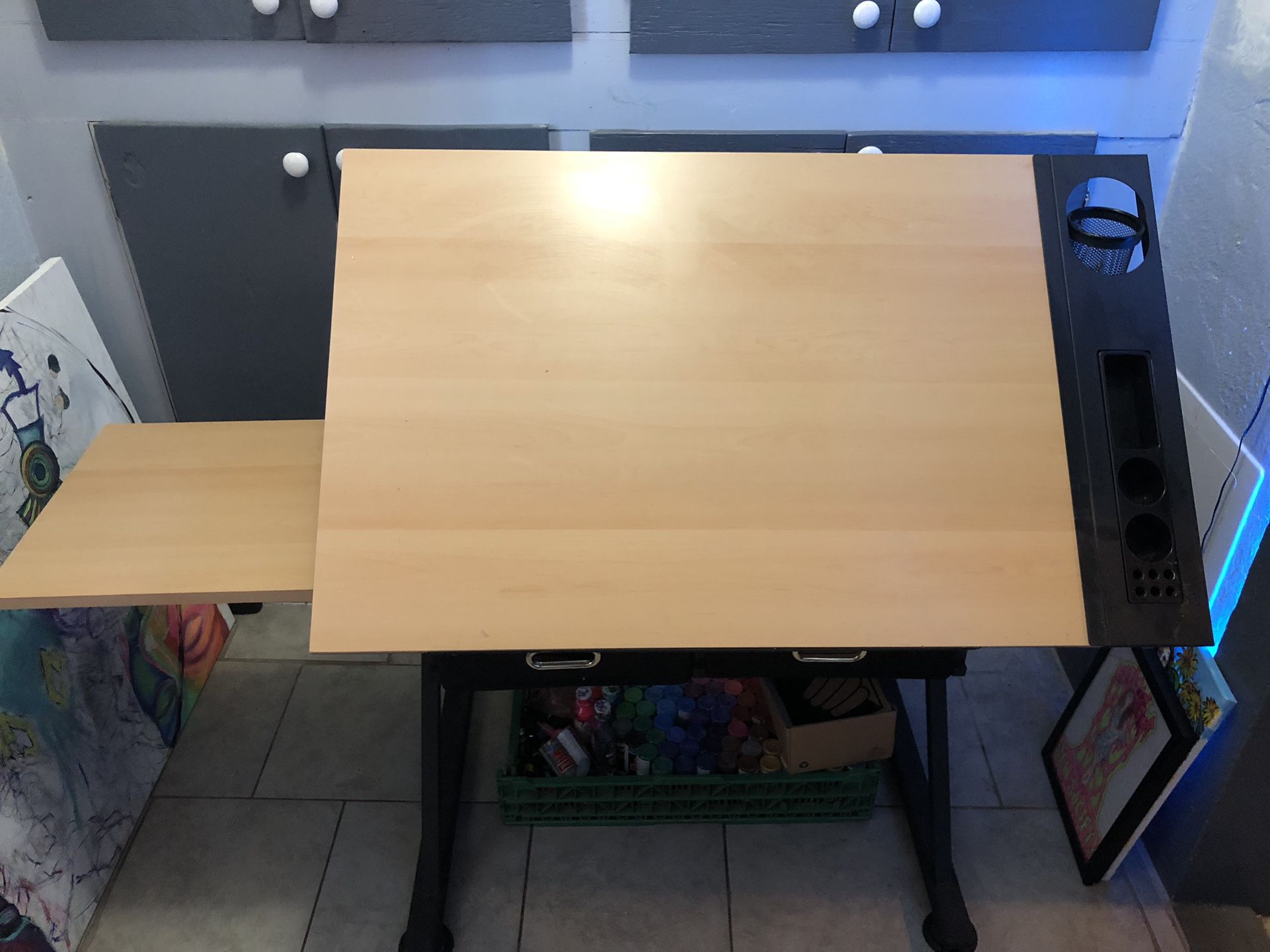 Adjustable Tilting Drafting Table Artists Desk And Easel 