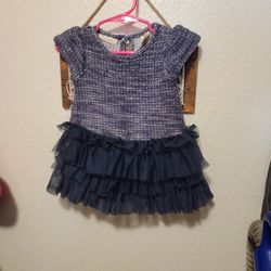 Cute Navy Blue And Gold Dress