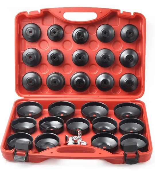 30PCS Cup Type Oil Filter Wrench Set Socket Tool Set for Mercedes BMW VW Audi Volvo Ford