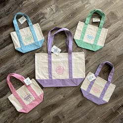 Complete Trader Joe’s Easter Pastel Tote Collection 5 Bags