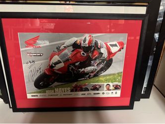 Honda Erion Racing Frames Signed Poster