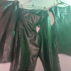 Leather  Jacket Chaps,skirt,pants