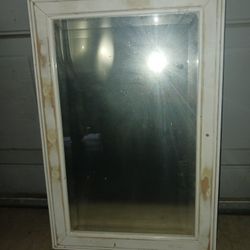 Small Vintage Beveled Mirror