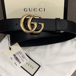 Skinny 1 Inch Gucci Black Leather 