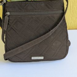 Vera Bradley Petite Double Zip Hipster in Espresso. 