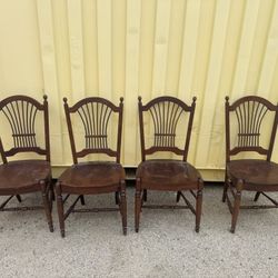 Ethan Allen Wooden Chairs Set Of 4 