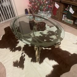 Glass Coffee Table And Large End Table