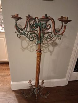 ANTIQUE LARGE  Candelabra    BRONZE/COPPER  Home &garden Decor