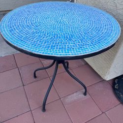 Mosaic Table With Wrought Iron Base $70 Gilbert And Ray Rd. Check All pics And Offers.