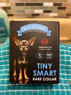 NEW! Elecane Tiny Smart Bark Collar, 2.0. No shock collar for tiny 4+ pound pups
