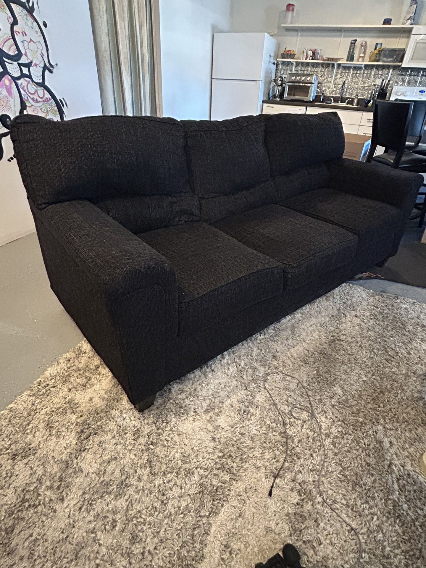 Black Fabric Couch