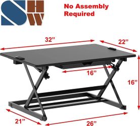🔥QUICK SALE: Sit-To-Stand Riser 32” Standing Desk Converter