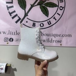 White Combat Boots Little Girls 