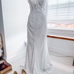 MNM Couture Gown , Prom Dress , Wedding White 