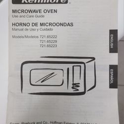 KENMORE MICROWAVE OVEN MANUAL
