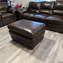 Top Grain Leather Couches ! Sofa Loveseat Chair And Ottoman ! Living Room Set ! Couches ! Free Delivery