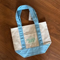 Pastel Blue Mini Canvas Tote 