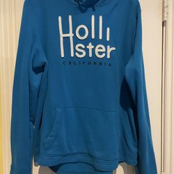 Gorgeous blue Hollister California Sweatshirt Hoodie - Size Large. 
