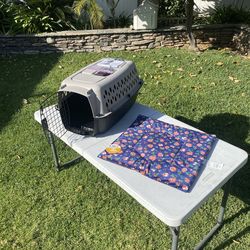 Brand New Small Carrier Crate With New Bed