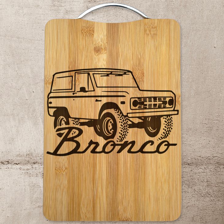Ford Bronco Laser Engraved Cutting Board
