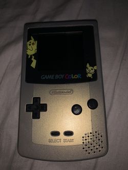 Nintendo gameboy color gbc special pikachu edition with Pokémon silver