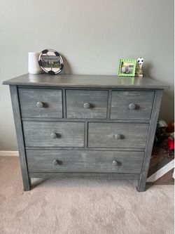 Pottery Barn Kids Kendall Six-Drawer Dresser - Brushed Charcoal