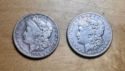 Lot of 2, (1) 1903 S & 1899 S Morgan dollars