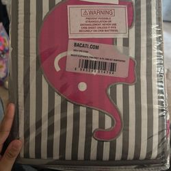 10 pc crib bedding pink/grey