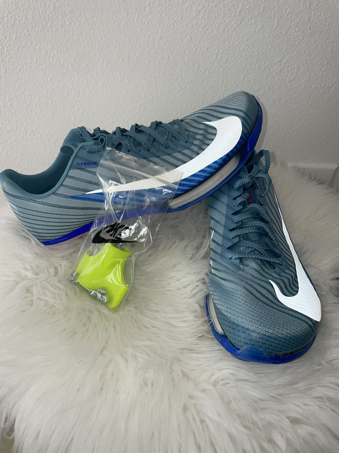 Nike Air Zoom Maxfly 2 Track Field Men Sz 9 Denim Turquoise HQ1843-400 NWOB