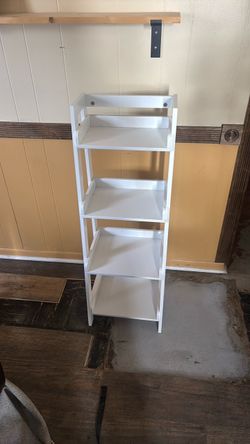White 5-Tier Ladder Shelf
