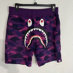 Men’s purple bape shorts XL