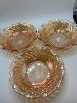 Anchor Hocking Carnival Glass Bowls