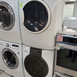 Kenmore Elite Front Load Washer And Stackable Gas Dryer Set