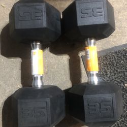 Dumbbells Pair Of 35lbs Total Of 70lbs New With Tags