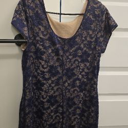 Plus size floral lace dress
