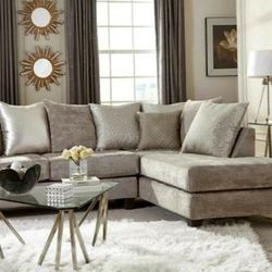 Sectional New Hollywood Silver
