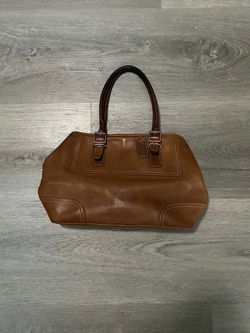 Vintage Coach Hamptons 7555 British Tan Leather Small Carryall Satchel Bag