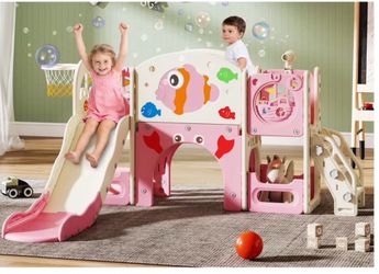 Toddler Slide, Toddler Outdoor Playset, with Toddler Climber and Kids Slide