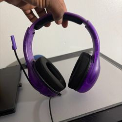 Purple Wired Gaming Headset with Mic
