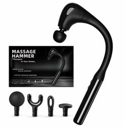 HESUSLA Deep Tissue Massage Gun with Extension Handle - 10mm Percussion Massager for Neck, Back & Shoulder Pain Relief