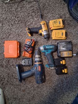 Power tools with batteries