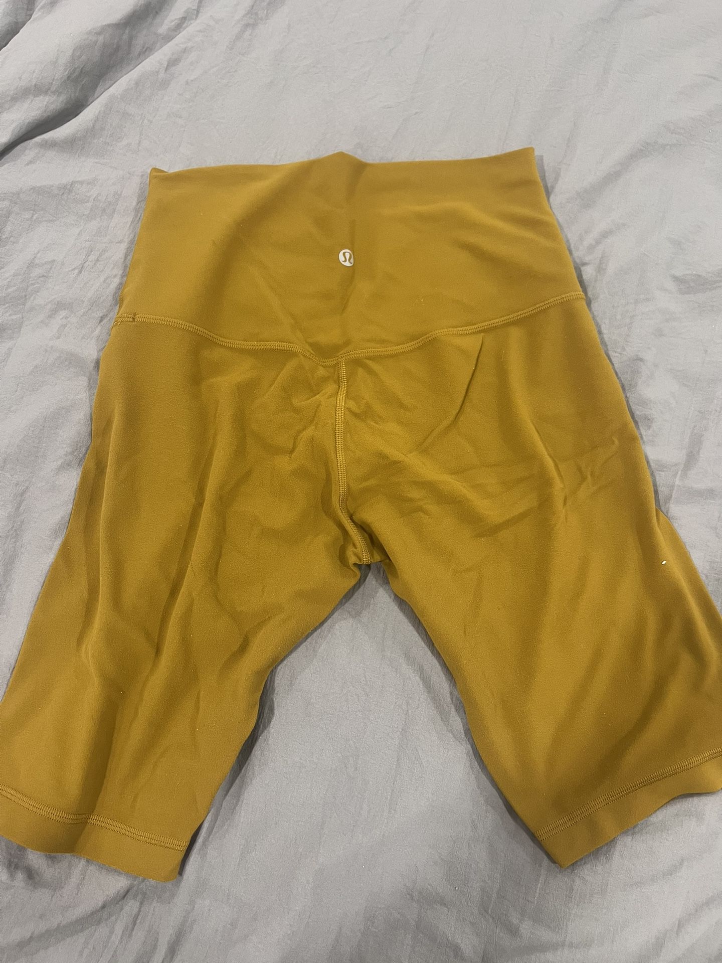 Lululemon Mustard Brown Bronze Align Biker Shorts