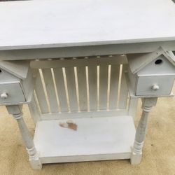 Bird House Table  Just Need Coat Of Paint  30  Wide 15 Deep  33 inches Tall 